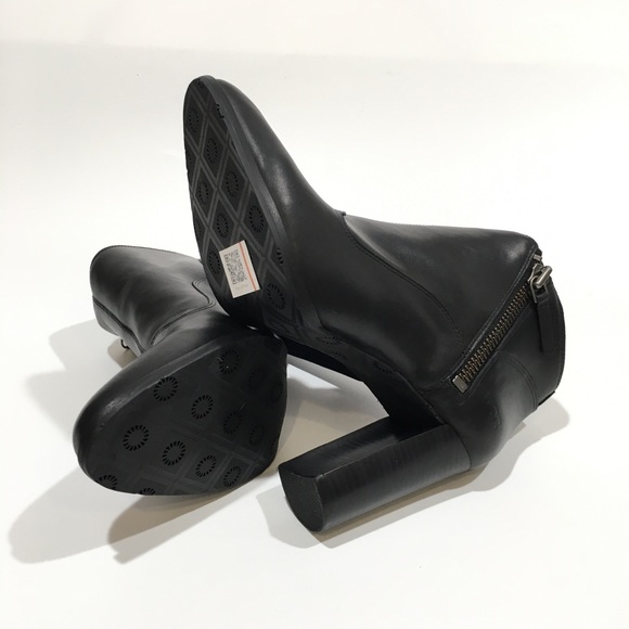 UGG Dolores Heeled Ankle Boots -Black Leather -US 11 -NEW - Picture 8 of 9